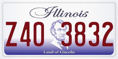 IL license plate Z403832