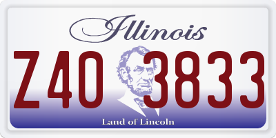 IL license plate Z403833