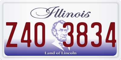 IL license plate Z403834