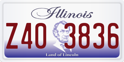 IL license plate Z403836