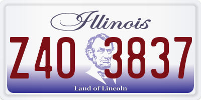 IL license plate Z403837