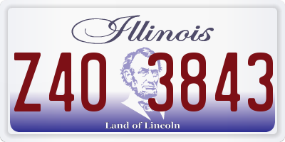 IL license plate Z403843