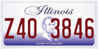 IL license plate Z403846