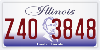 IL license plate Z403848