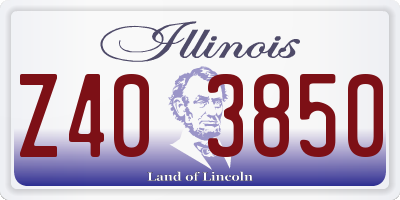 IL license plate Z403850