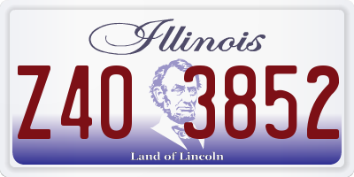 IL license plate Z403852
