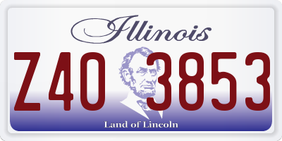 IL license plate Z403853