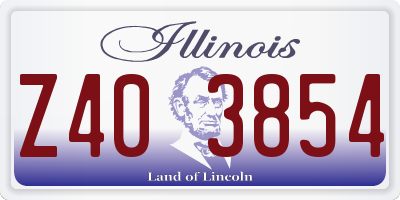 IL license plate Z403854