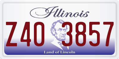IL license plate Z403857