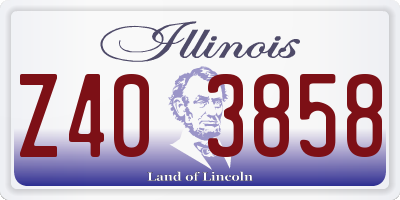 IL license plate Z403858