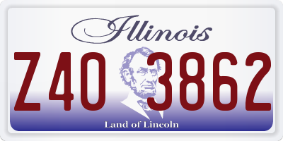 IL license plate Z403862