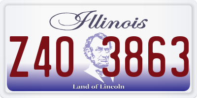IL license plate Z403863