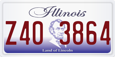 IL license plate Z403864