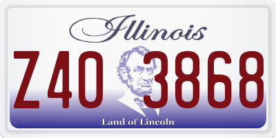 IL license plate Z403868