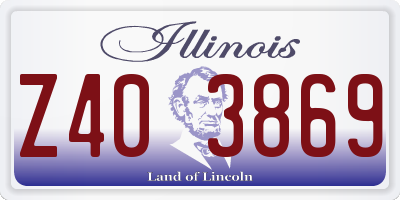 IL license plate Z403869