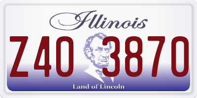 IL license plate Z403870