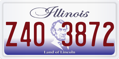 IL license plate Z403872