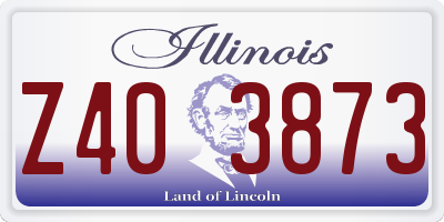 IL license plate Z403873