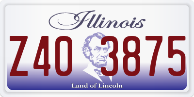 IL license plate Z403875