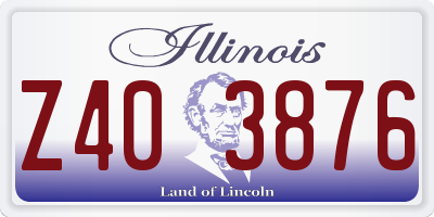 IL license plate Z403876