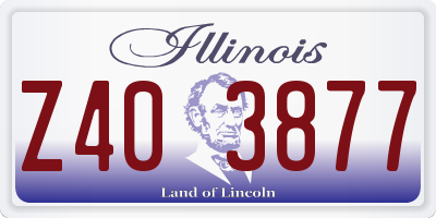 IL license plate Z403877