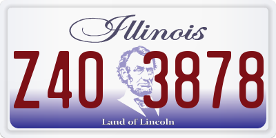 IL license plate Z403878
