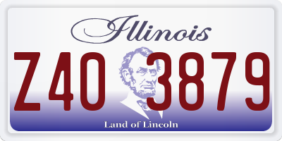 IL license plate Z403879