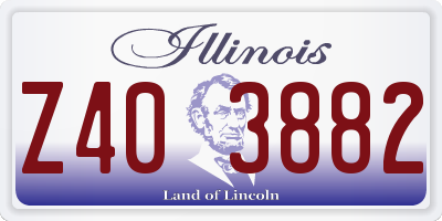 IL license plate Z403882