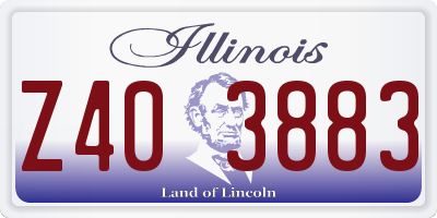 IL license plate Z403883