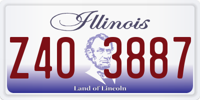 IL license plate Z403887
