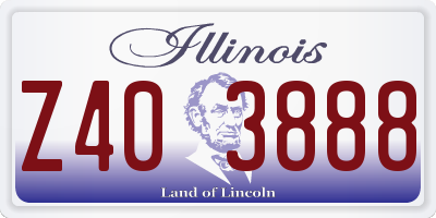 IL license plate Z403888