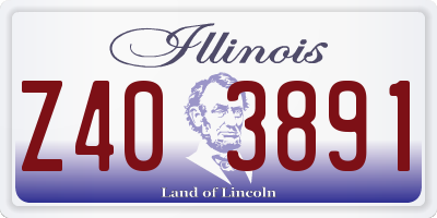IL license plate Z403891