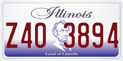 IL license plate Z403894