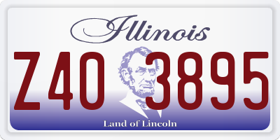 IL license plate Z403895