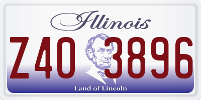 IL license plate Z403896