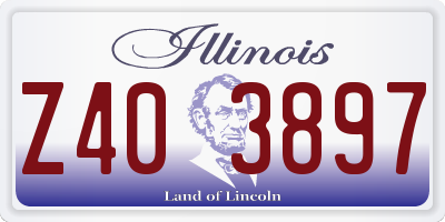 IL license plate Z403897