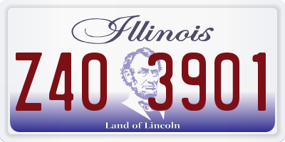 IL license plate Z403901