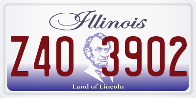 IL license plate Z403902