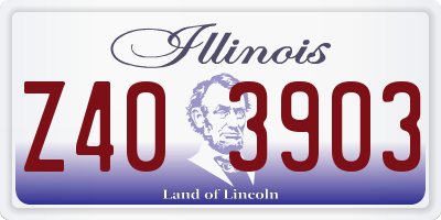 IL license plate Z403903