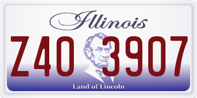 IL license plate Z403907
