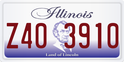 IL license plate Z403910