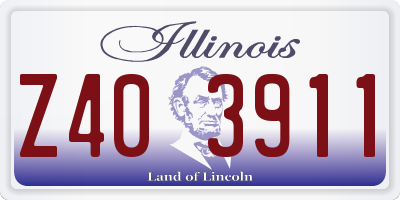 IL license plate Z403911