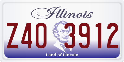 IL license plate Z403912
