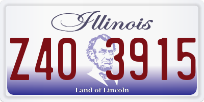 IL license plate Z403915