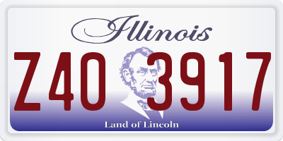 IL license plate Z403917