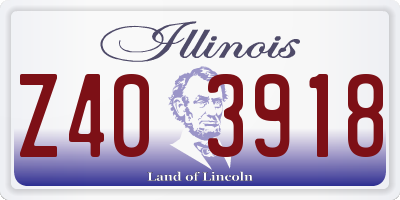 IL license plate Z403918