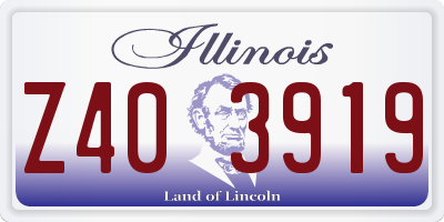 IL license plate Z403919