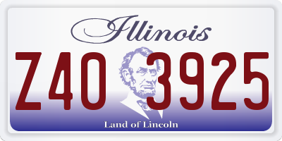 IL license plate Z403925