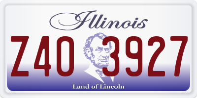 IL license plate Z403927