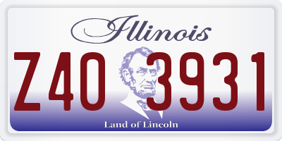 IL license plate Z403931